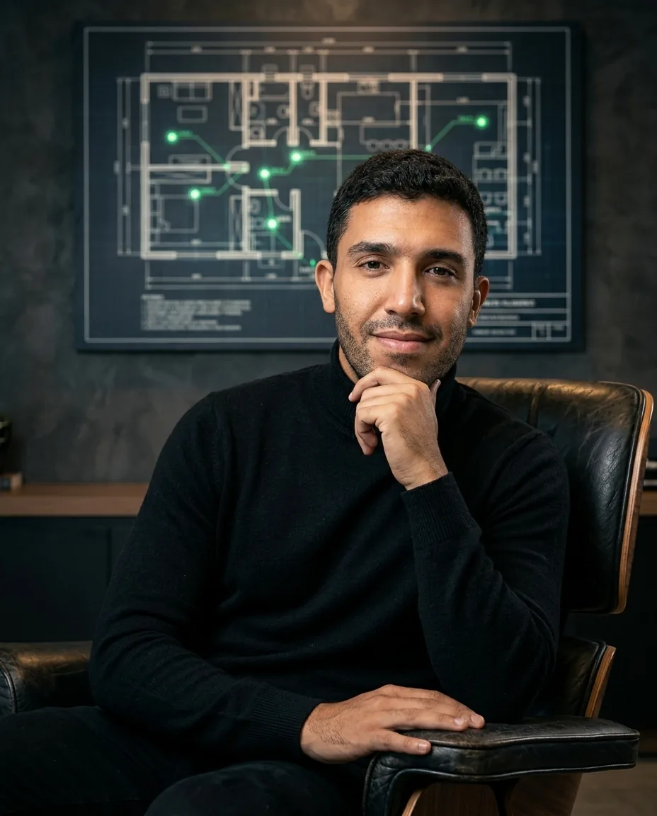 Retrato editorial Saraiva.AI